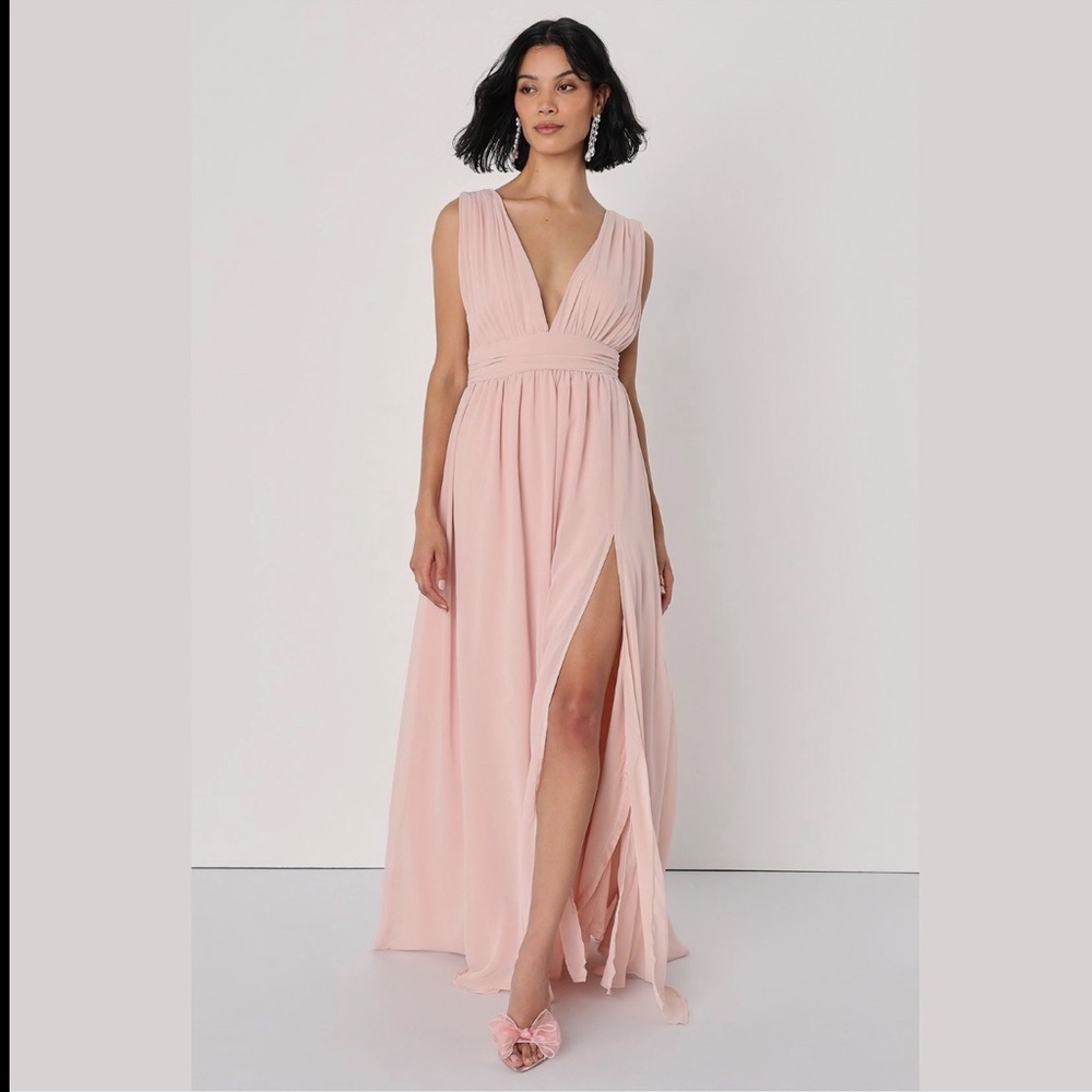 Lulus pink bridesmaid dress